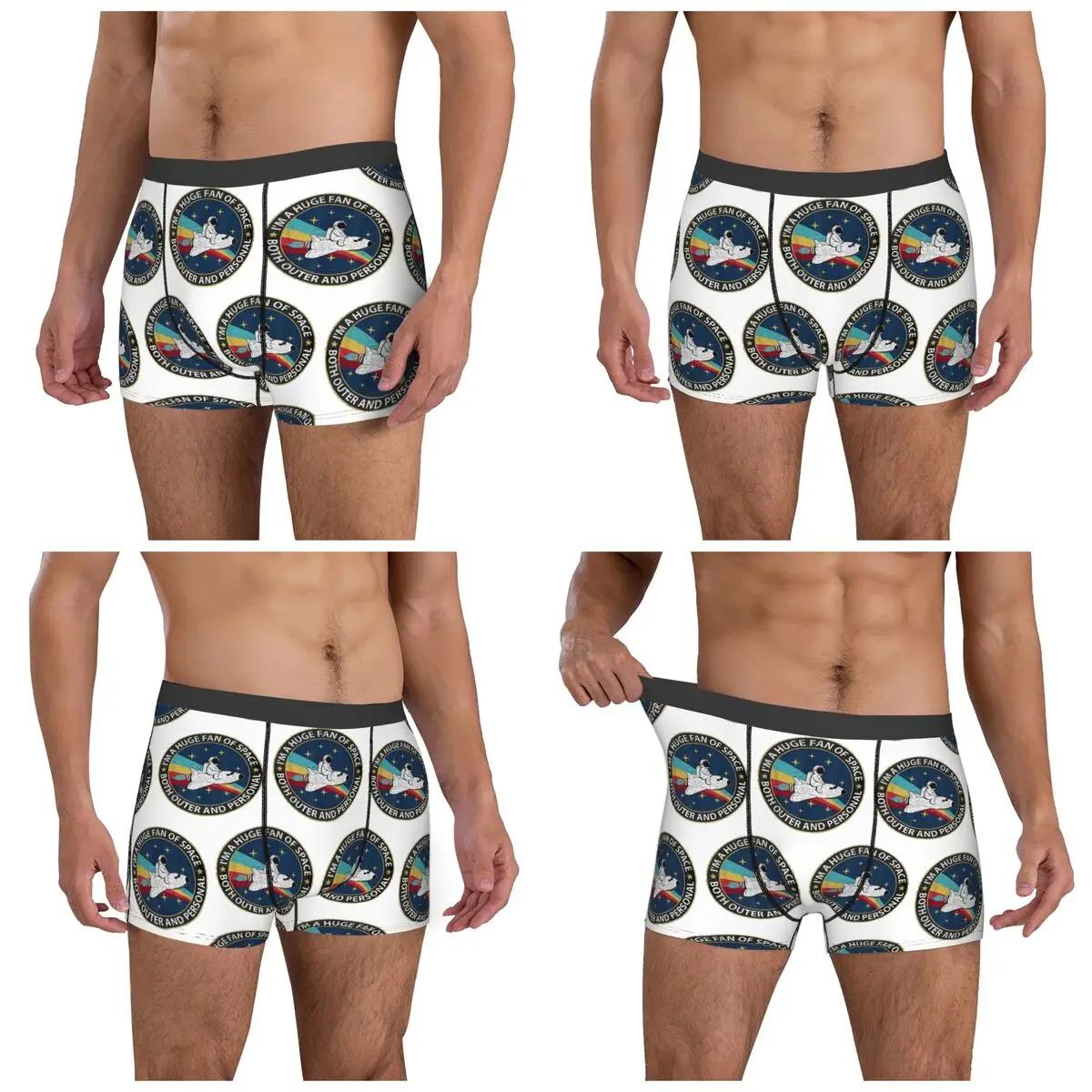 Boxer Underpants Shorts Huge Fan Of Space Both Outer And Personal Panties Men Breathable Underwear for Homme Man Boyfriend Gift