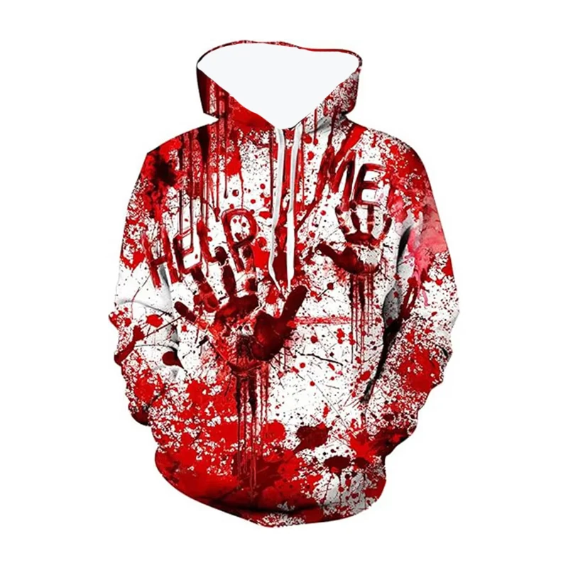 

Мужская толстовка больших размеров на Хэллоуин с 3D принтом крови и графикой, модная новинка, пуловер, толстовка, спортивный костюм для косплея, толстовки