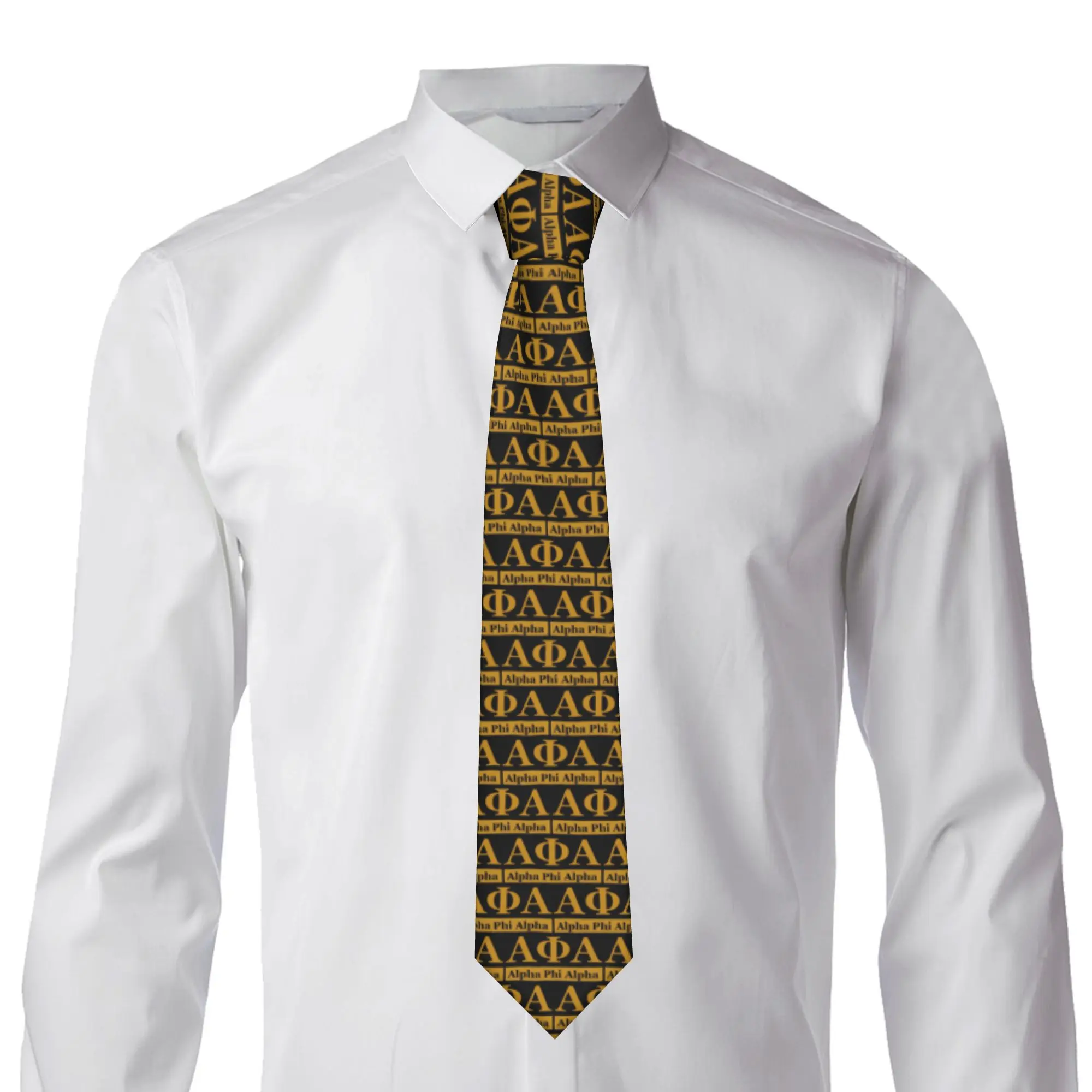 Customized Alphaed Phi Alphaed Tie Men Formal African American Fraternity  Silk Wedding Necktie