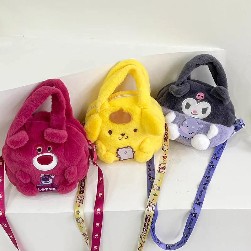 

Hello Kitty Plush Shoulder Bag Cute Cartoon Doll Crossbody Handbag Sanrio Kawaii Purse