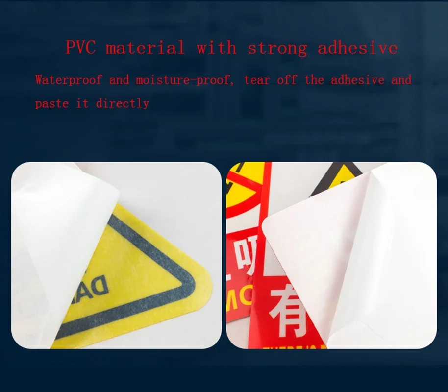 Warning Decal Sticker Safety Signage Watch Out Electric Shock Warning Stickers Mechanical Safety Logo Lightning Logo Sticker