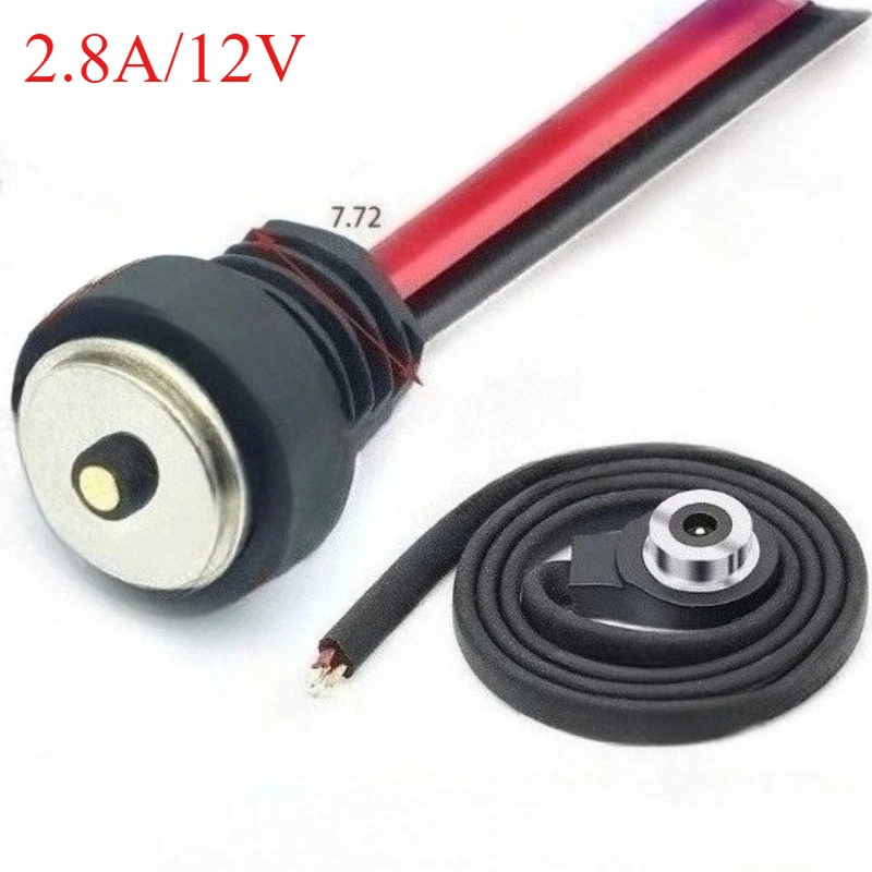 2.8A 12V Circuit Magnetic Charging Connector Cable Waterproof Male Female Anti Short Magnetic Head Date Wire for Wearable Deivce