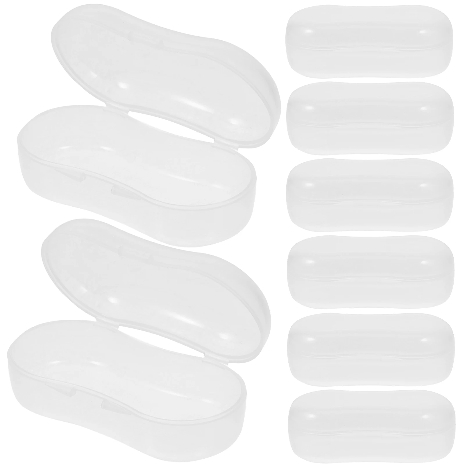 

20 Pcs Pet Finger Toothbrush Storage Box Transparent Portable Dog Cat Supplies Lightweight Compact Home Storage