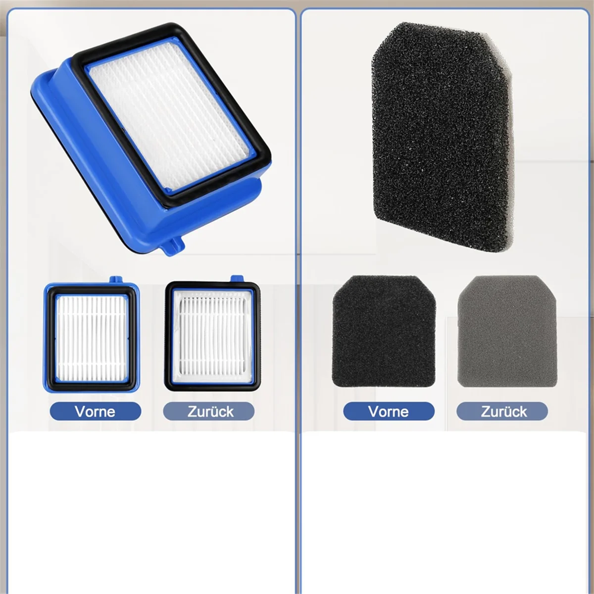 فلتر بديل علوي للمكنسة اللاسلكية AEG ASKW1، QX6، QX7، QX8-2