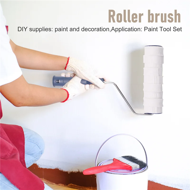 LLCS-Decorative Paint Roller Pattern Painting Tool Wall Diy Art Paint Texture Rolling Flower Roll