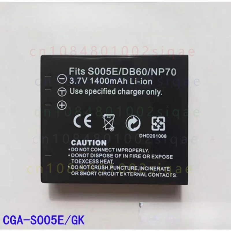 1PCS FOR Panasonic S005E Camera Battery Fit LX1 LX2 LX3 FX8 FX9 FX100 Ricoh DB-60 DB65 GR2 Replacement Li-ion Battery