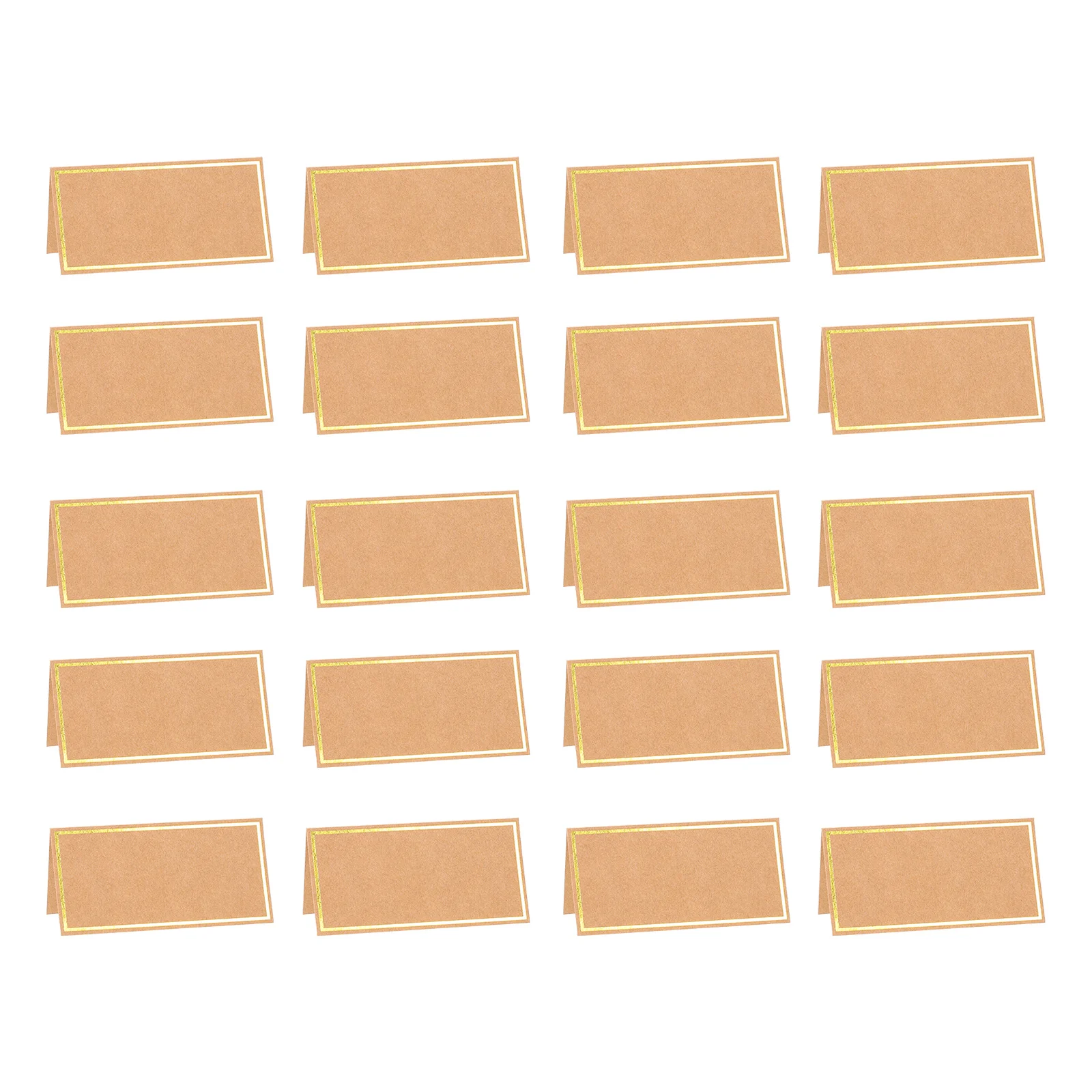 

50 Pcs Bronzing Seat Reserved Table Signs Place Cards Wedding Banquet Blank Cards Practical Differentiation Services
