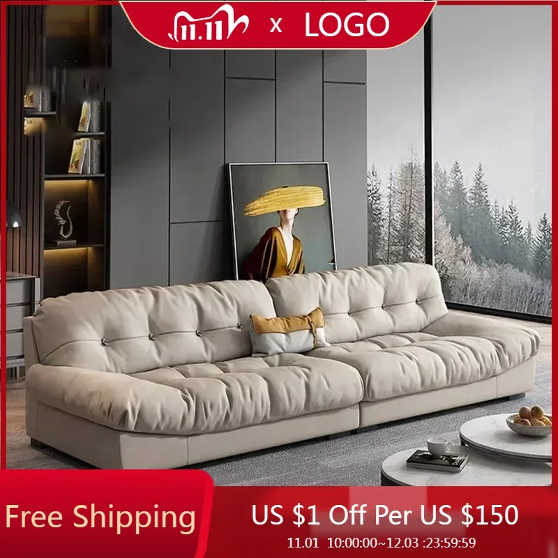 

European Puffs Sofa Living Room Lounge Design Cloud Comfortable Sofa Elegantes Apartment Modern Muebles Hogar Home Furniture