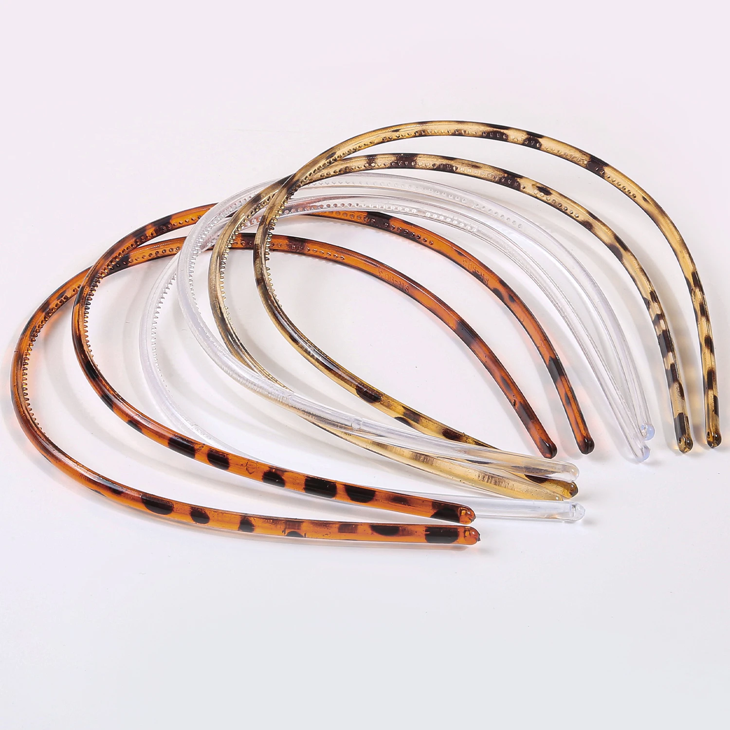 6/12/24 Buah Ikat Kepala Gigi Plastik Gambar Macan Tutul untuk Anak Perempuan Simpai Rambut Sederhana Harian untuk Anak-anak Wanita Aksesori Rambut Santai