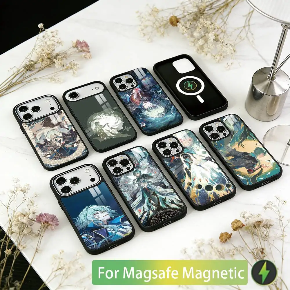 

Honkai Star Rail Anaxa Phone Case For iPhone17,16,15,14,13,12,11 Plus,Pro Magnetic with Magsafe Wireless Charging