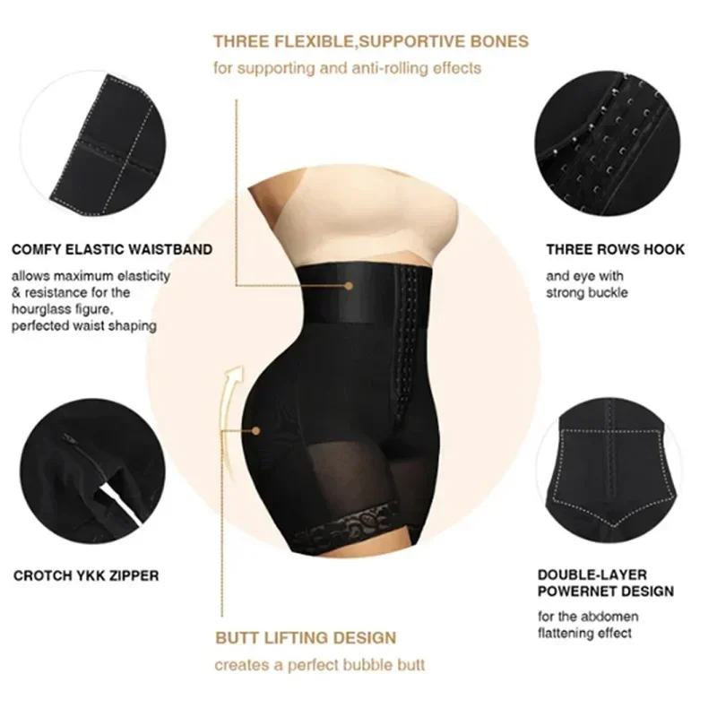 AfruliA High Waist Trainer Slimming Sheath Corset Body Shaper BBL Control Panties Fajas Colombian Girdles Butt Lifter Shapewear