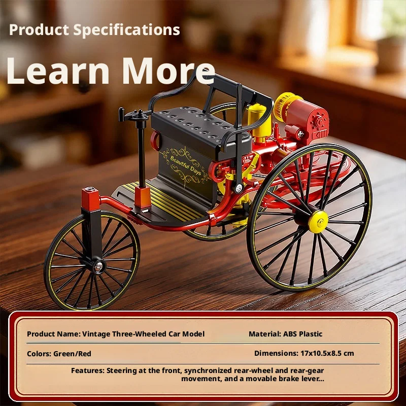 Replik-Modellbausatz für ein klassisches Auto-Armaturenbrett im Maßstab 1:10 für Tischdekoration, DIY-Montage, Geschenk für Erwachsene und Kinder – Detail 9