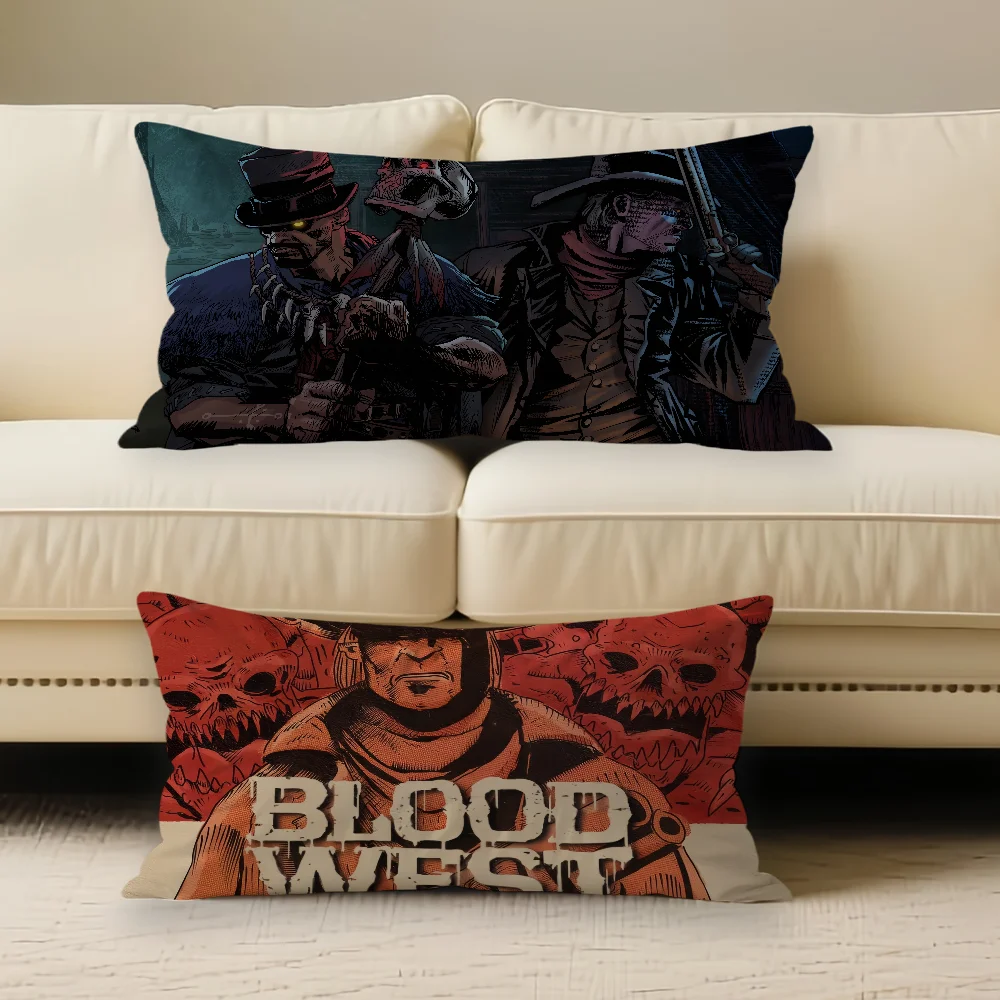 غطاء وسادة من Game Blood West مناسب لغرفة المعيشة وغرفة النوم والأريكة ووسادة تزيين المنزل #2