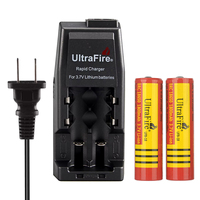 UltraFire 18650 1800mAh 3.7V Li-Ion Rechargeable Battery High Capacity for Flashlight Camping Light etc Battery with 139 Charger