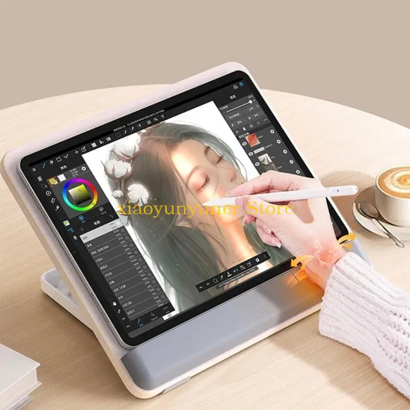 

P9JB Wooden Laptop Stand Laptop Risers Adjustable Computer Wooden Laptop Stand Desk Portable Universal Notebook Laptop Holder