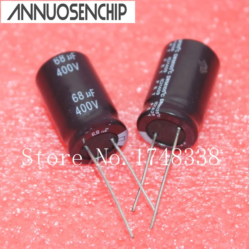 Electrolytic Capacitor 400V 68UF 16 * 25mm 400v 68uf Capacitor  high frequency 105 degrees  10pcs / free shipping