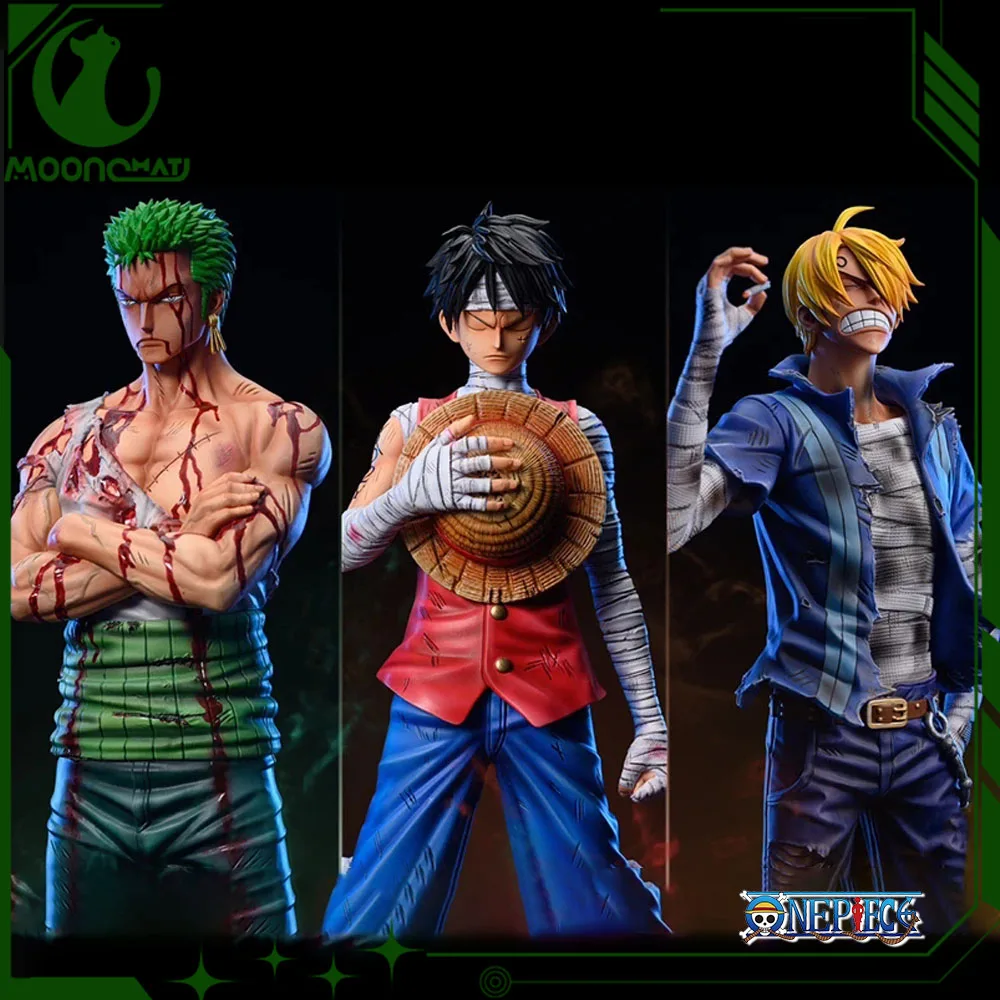 One Piece Luffy Anime Figure Roronoa Zoro Sanji Bandage 30cm Action Figurine Pvc Statue Model Collection Desk Drcora Toy Gifts