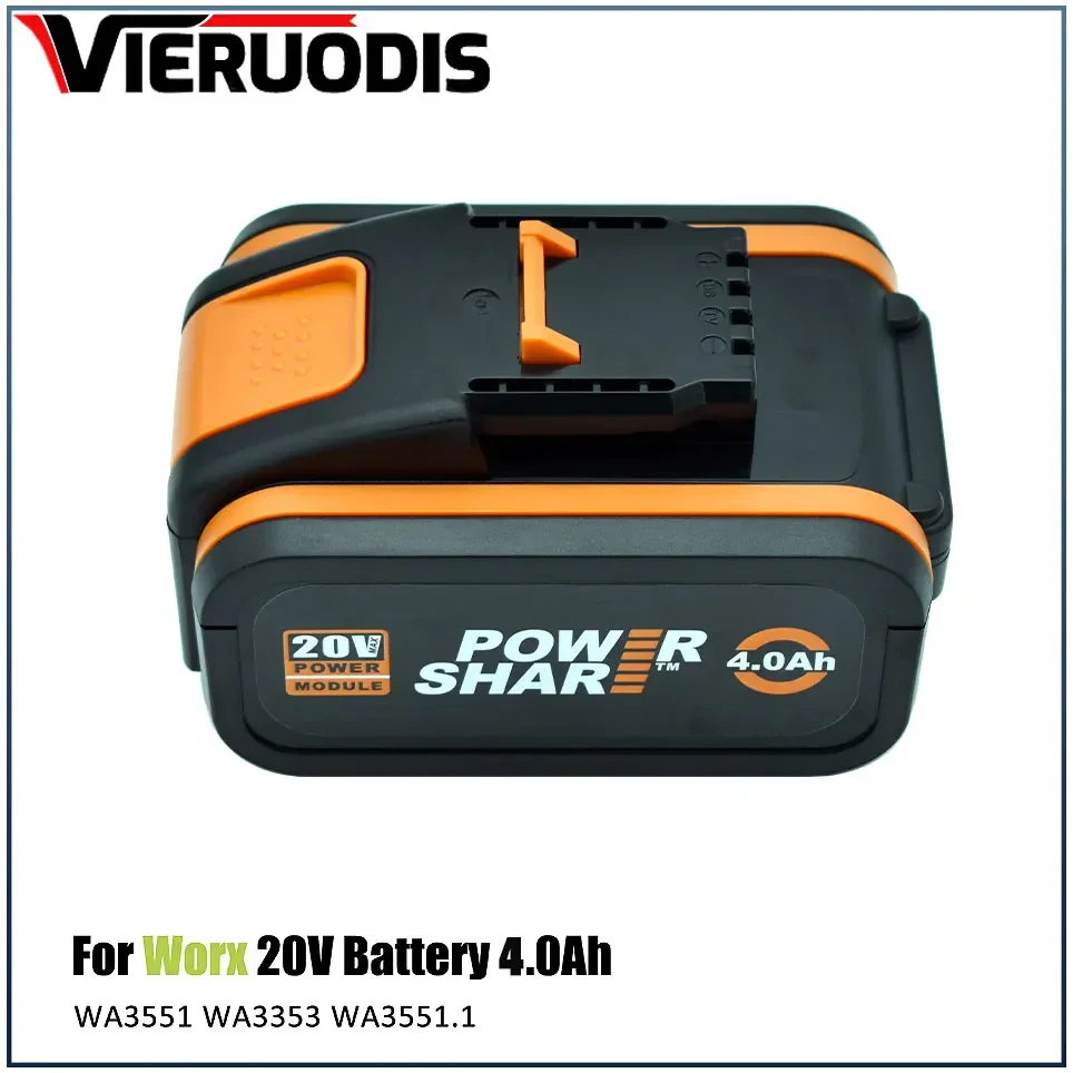 

For 20V Battery 4000mah Li-ion for Worx WX390/WX176/WX166.4/WX372.1 WX800/WX678/WX550/WX532/WG894E WG629E/WG329E/WG2