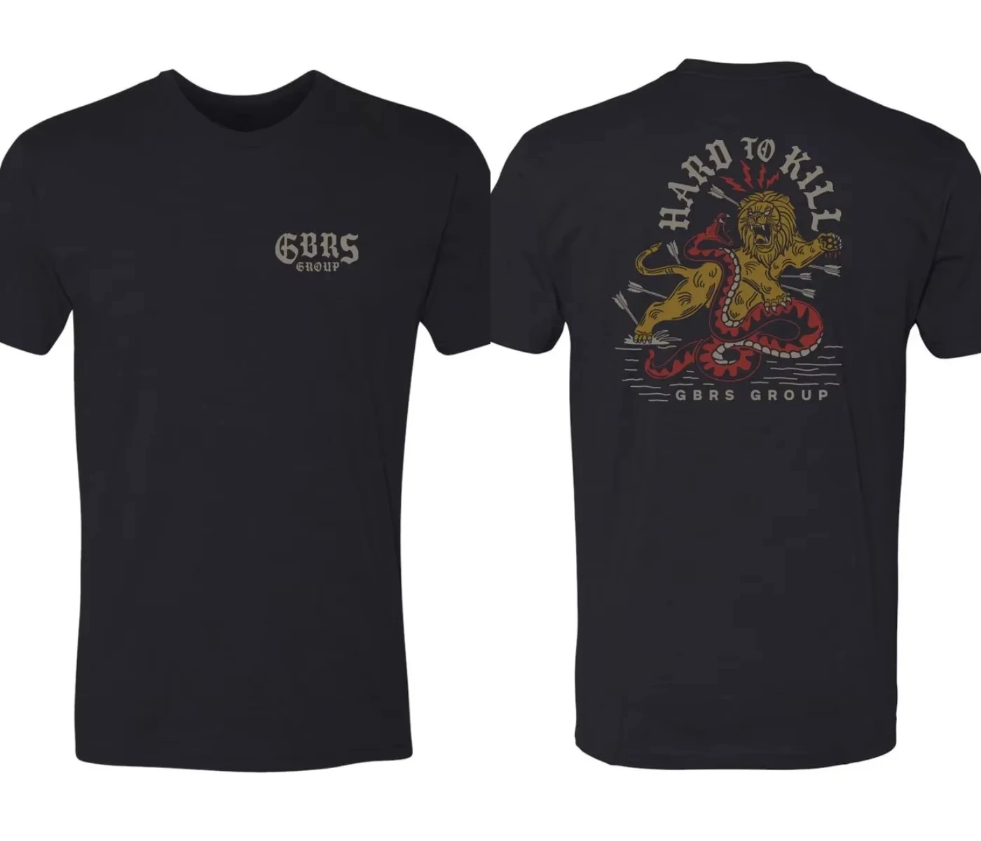 HARD TO KILL Serpent Lion Fight Military Tactical Brand T-Shirt Cotton Graphic Tee Men Women Summer Streetwear