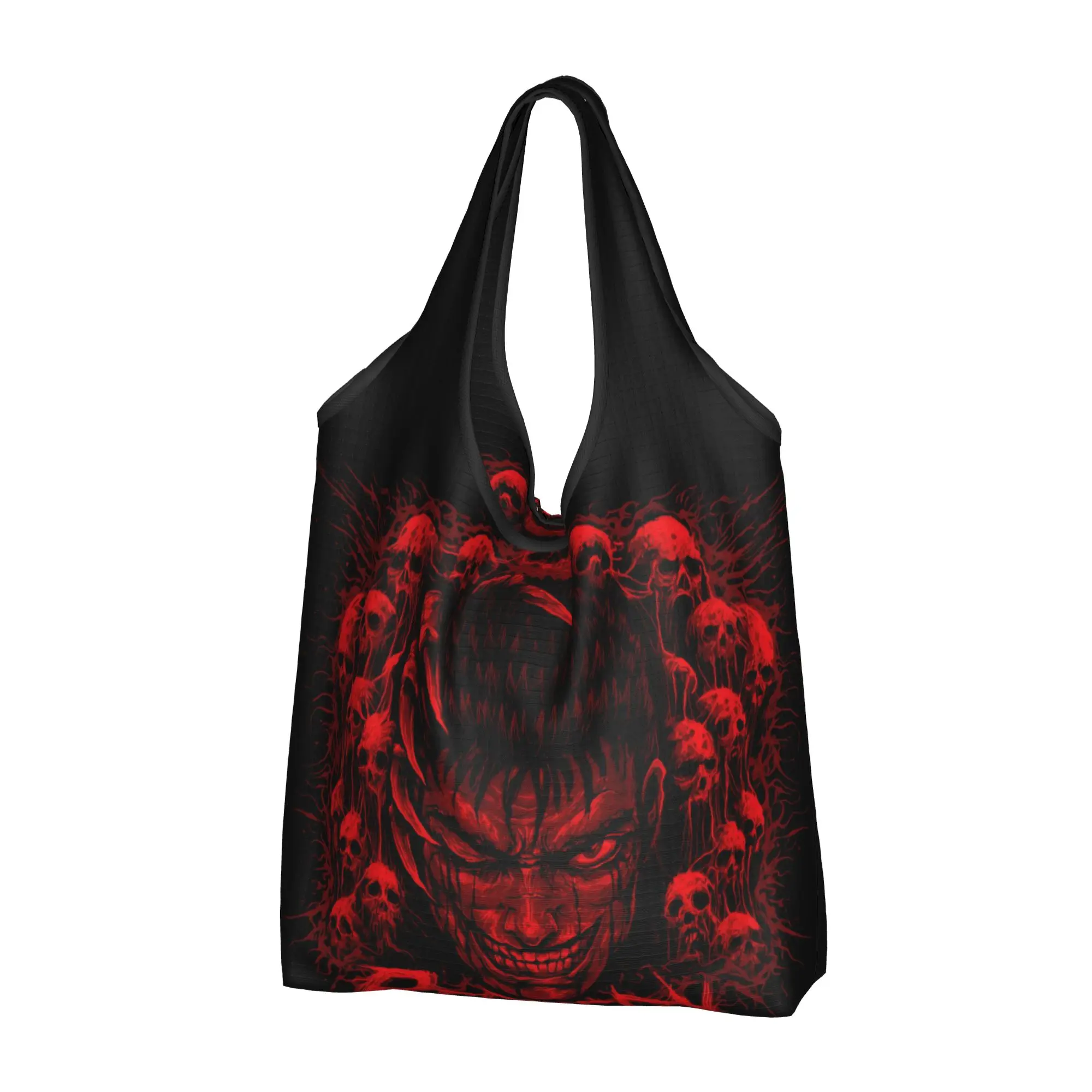 Bolsa de compras reciclable Berserk Japane Anime, bolsa de mano para mujer, bolsas de compras portátiles de manga para compras