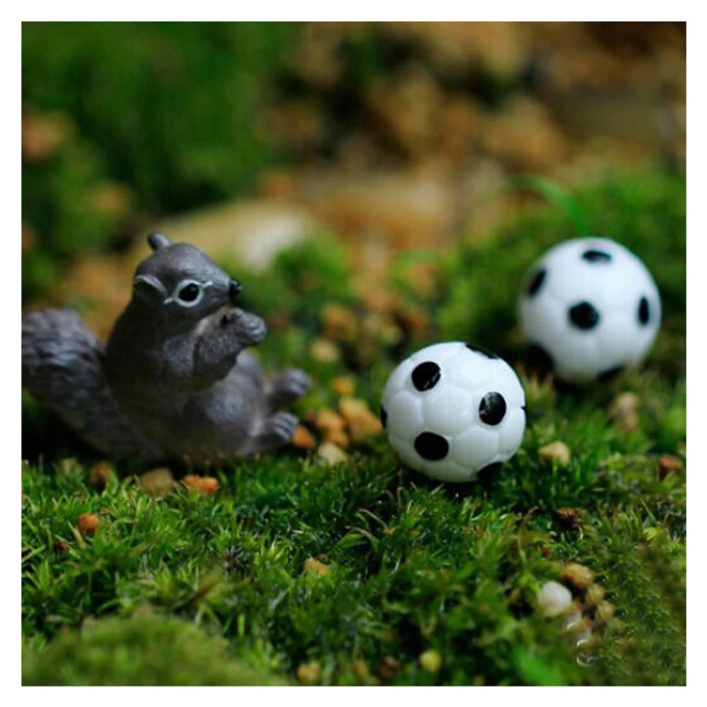 N98R Dollhouse Miniature Bonsai Craft Garden Landscape Diy Footballs Decor 10 pcs