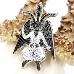 Occult Gothic Aesthetic Baphomet Hard Enamel Pin Goth Fashion Punk Style Gift for Pagans Bag Lapel Backpack Badge Accessories