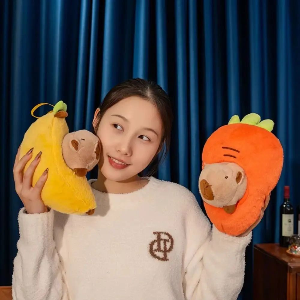 

Strawberry Simulation Capybara Toy Avocado Soft Banana Capybara Plush Dolls 25cm Animal Carrot Capybara Stuffed Toys