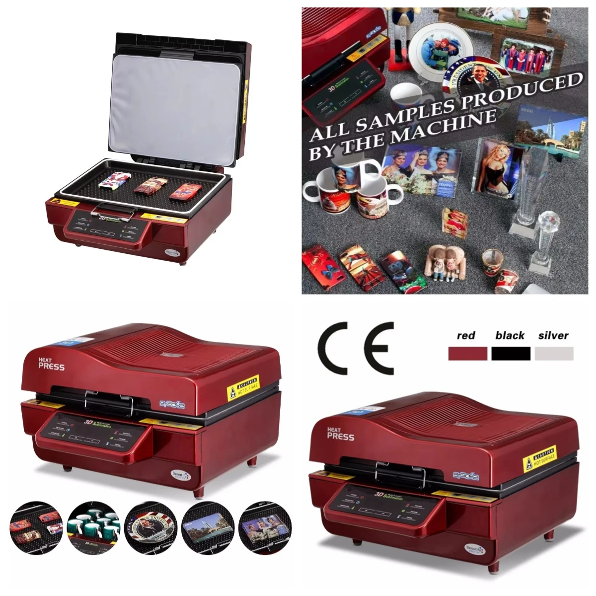 

WJW All in One 3d Sublimation Phone case Heat Press Machines Mobile Cover Printing Machine ST3042