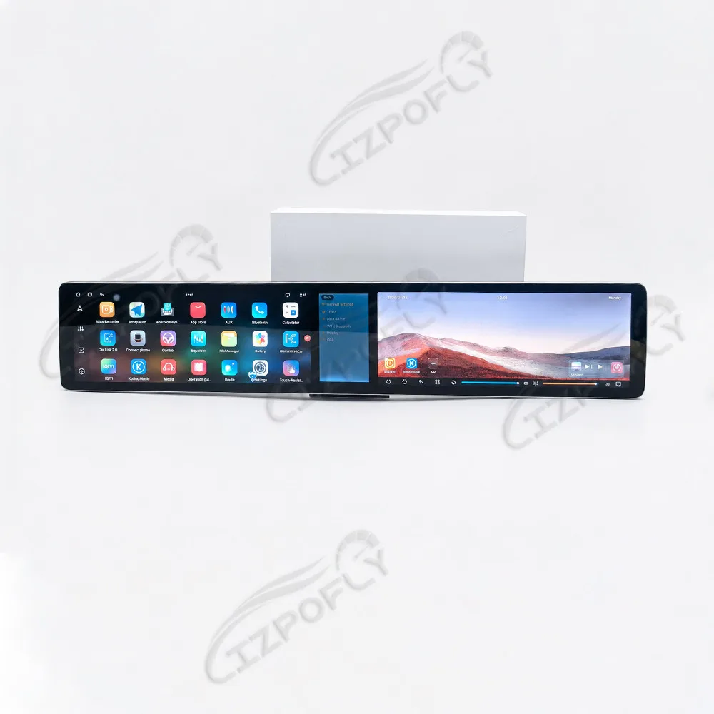 Lizpofly Dual 12.3 Inch Triple Screen Car Radio For SsangYong Tivoli 2015-2019 CarPlay Android Auto GPS Navigation BT5.0 DSP