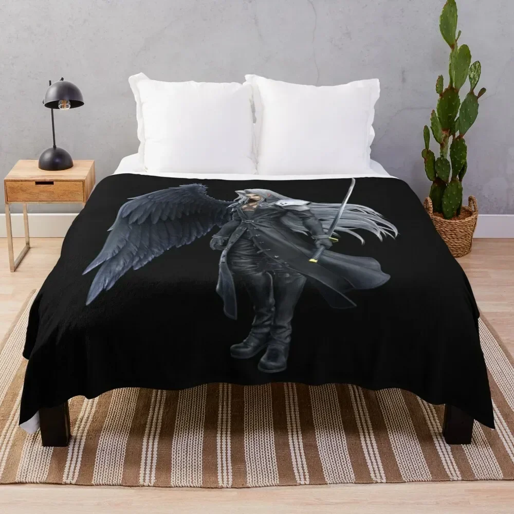 Sephiroth Smash Render Essential T-Shirt Throw Blanket Cozy Microfiber Throw Blanket for Home Bedroom