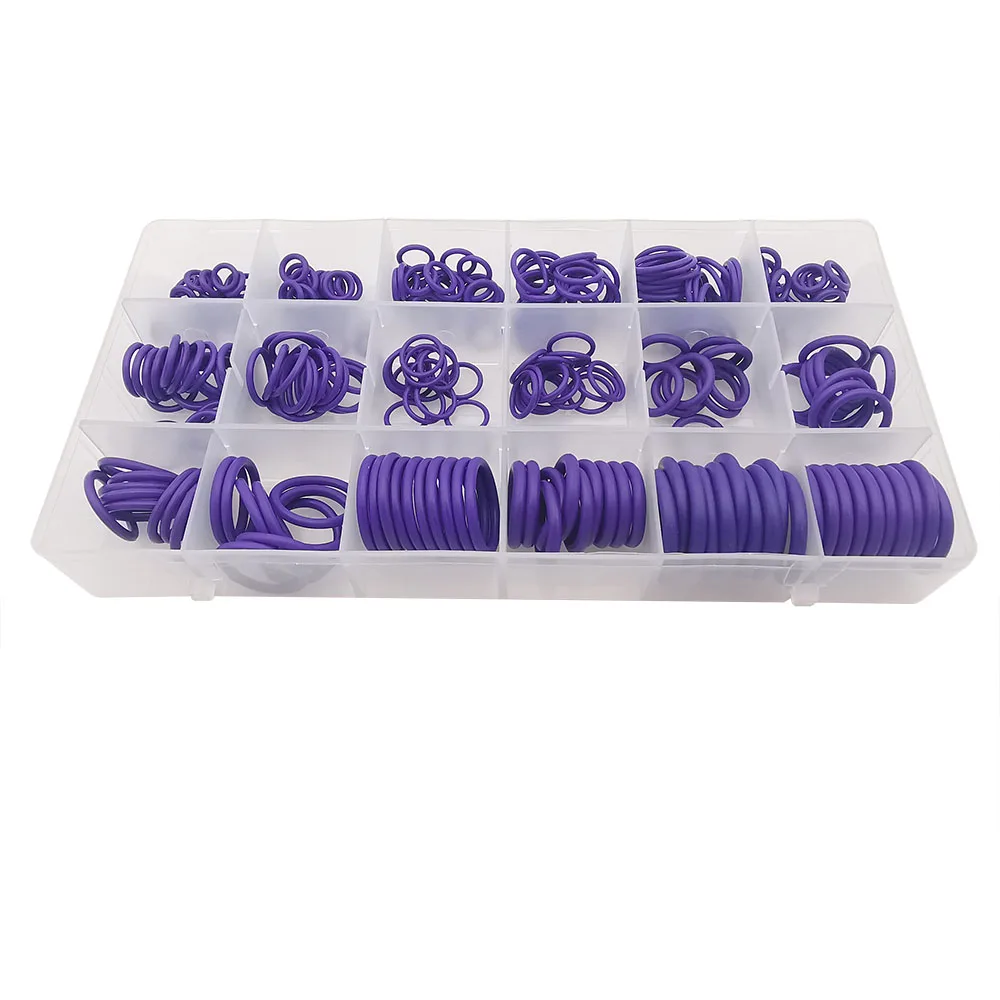 265Pcs O Rings Car Auto Tools Rubber Air Conditioning Repair Compressor Seal 18 Sizes Sealing Elastic Band O Rubber Rings Set