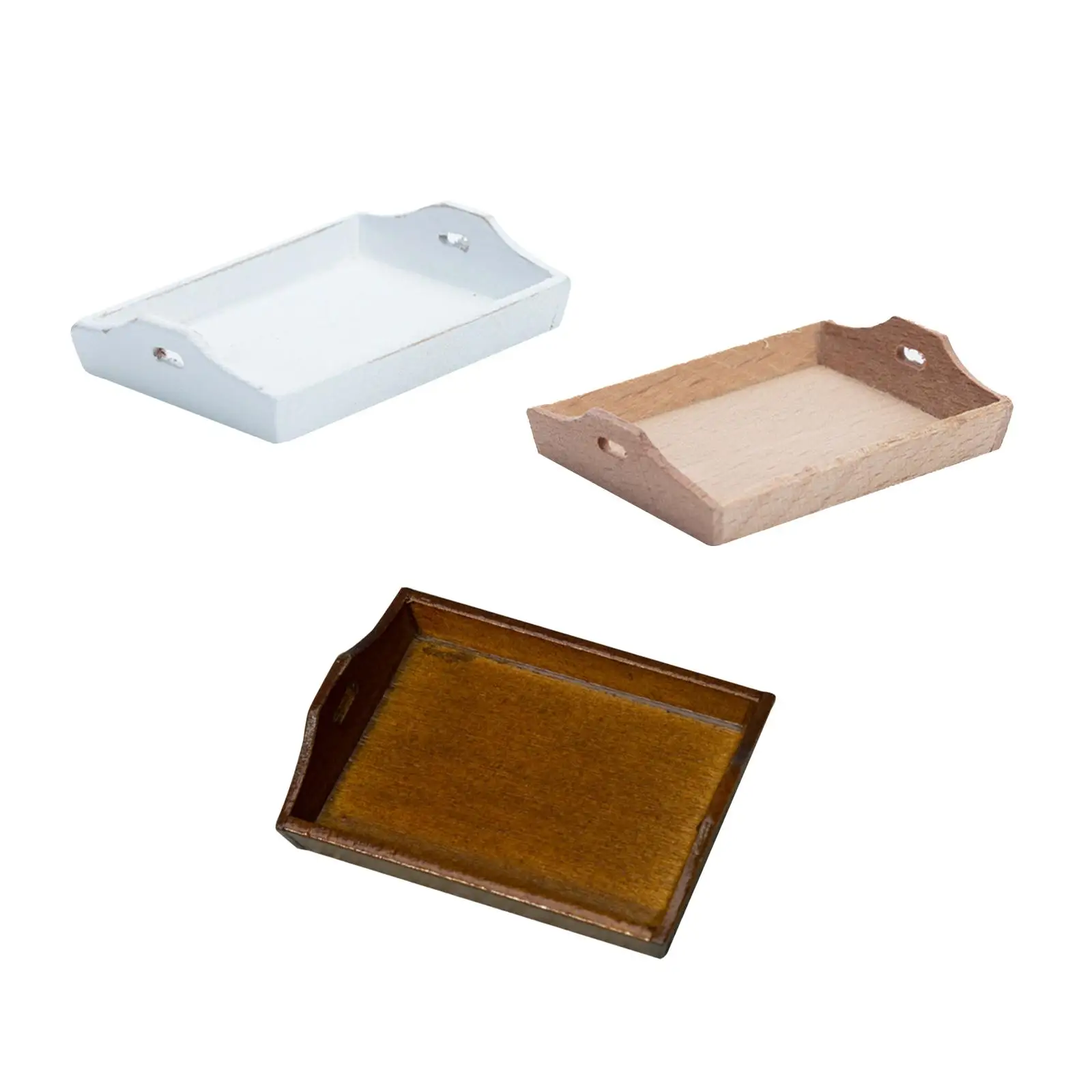 Bandeja de servir para casa de boneca em escala 1/12, conjunto de cozinha para casa de bonecas, brinquedo de simulação