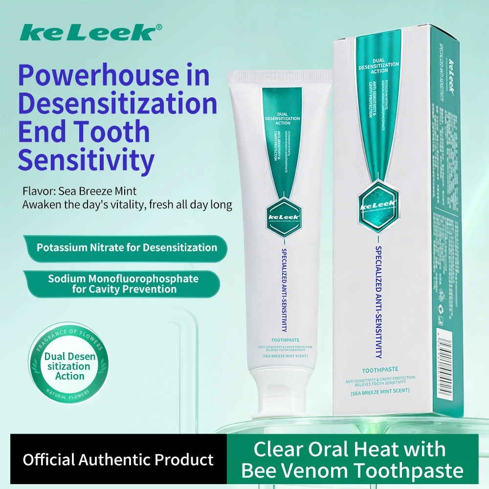 KeLeek Sensitive Relief Toothpaste 150g Mint Flavor Gentle Formula for Sensitive Teeth Fresh Breath Daily Oral Care deeply clean