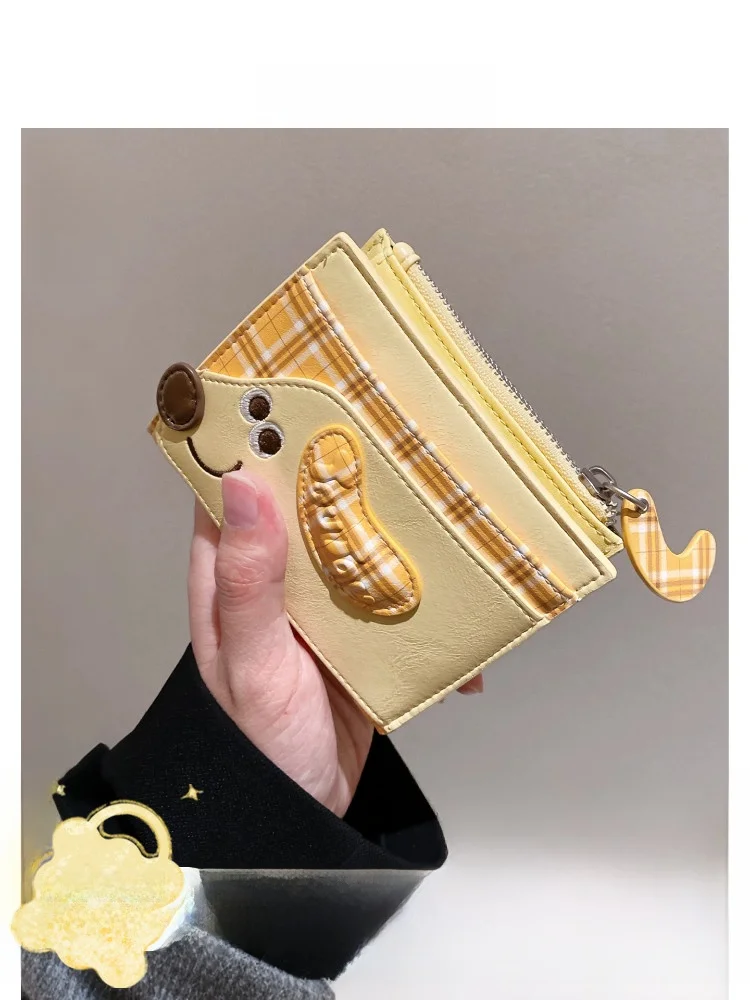 toutou-birthday-gift-new-dog-wallet-card-holder-integrated-multi-function-document-storage-children's-coin-purse-women's