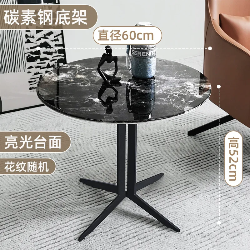 light luxury rock slab edge few small coffee tables, marble sofa corner few, Italian tea table small round table movable small t