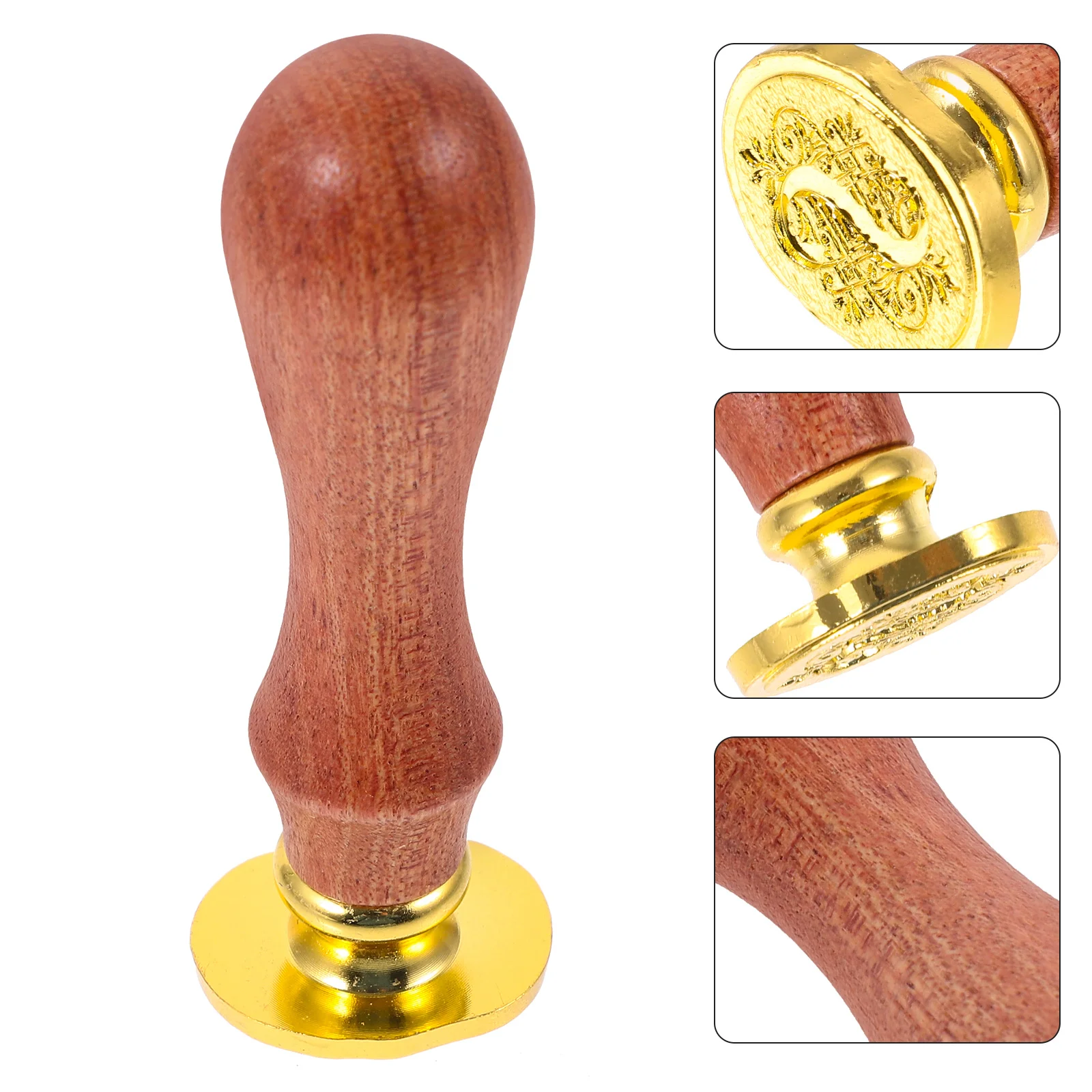 

Wood Handle Wax Seal Stamp Metal Head for Envelope Sealing Wedding Invitations Retro Letters DIY Gift Packing Stamp
