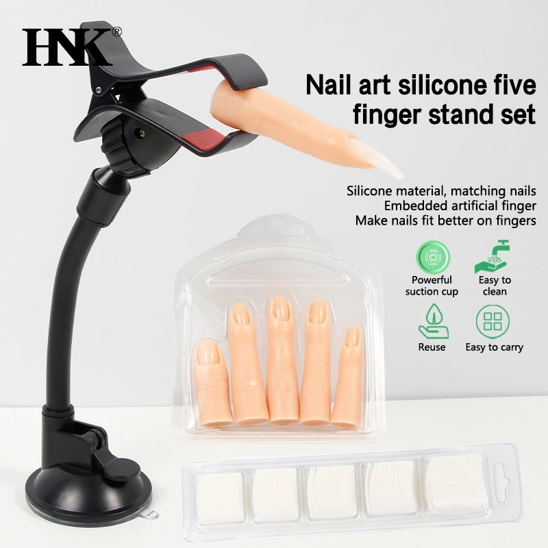 Nail Art Exercise Hand Model With Joints Bendable Matching Nail Plate Silicone Prosthetic Hand Model Silicone Fingers