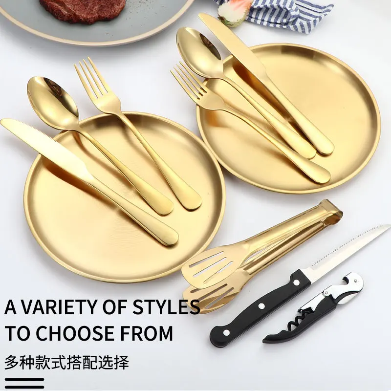 Zz stainless steel outdoor portable cutlery camping set - plates, knives, forks, spoons, chopsticks, picnic bag cutlery set
