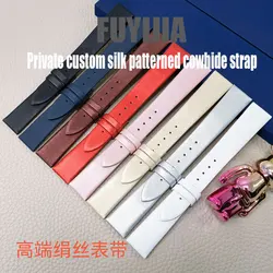 FUYIJIA Private Custom Original Watchbands Silk patterned cloth Strap Master Handmade Wristband Calfskin Belt Watch Accessories