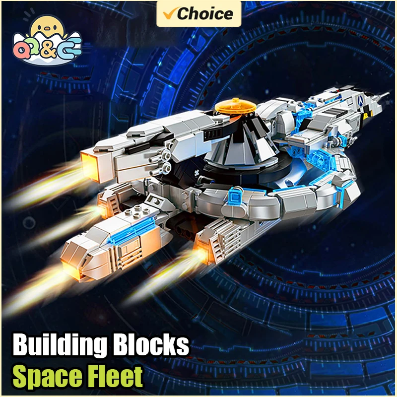 Building Blocks Set Space Fleet Bricks Block DIY Creative Star Hand Ornaments Toys for Boys Christmas Xmas Party Chritsmas Gifts