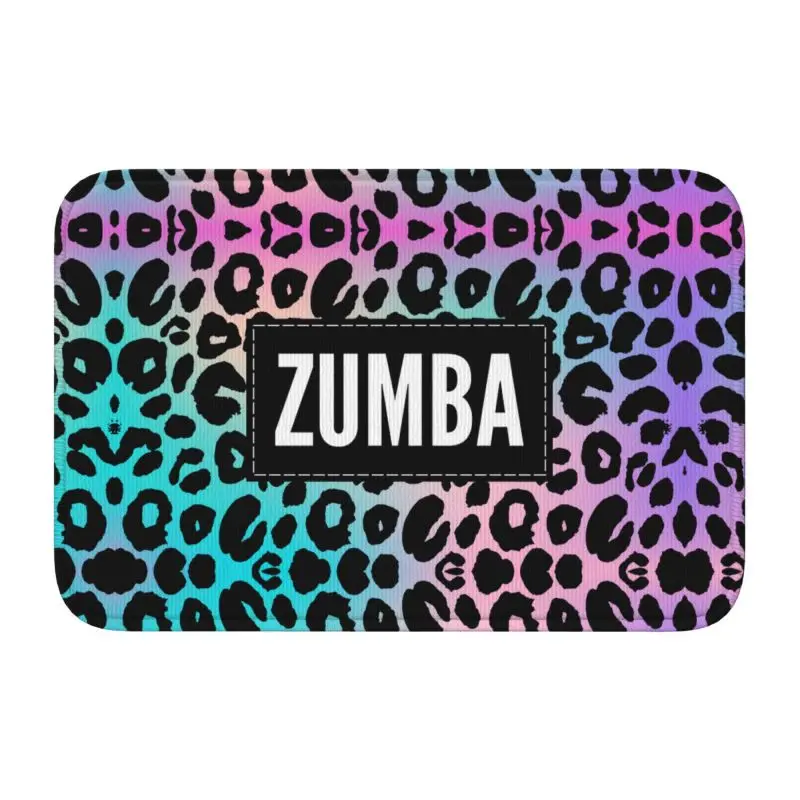 Custom Welcome Colourful Zumbas Dance Leopard Door Floor Kitchen Bathroom Mats Anti-Slip Indoor Doormat Garden Carpet Footpad