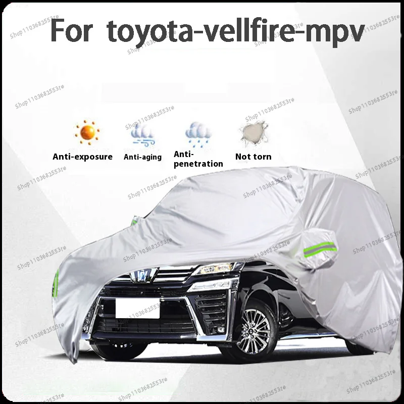 

Чехол для автомобиля Toyota Vellfire Fit — водонепроницаемый, пылезащитный, солнцезащитный козырек (УФ), снегозащитный | Серебряное полное покрытие с защитой в течение всего дня