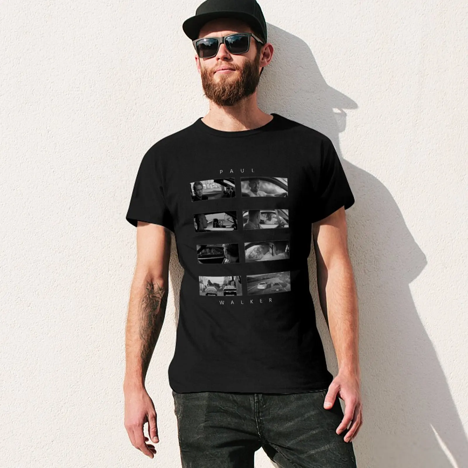 Paul Walker - FAST FURIOUS T-Shirt Fashion Pattern Printed Tee Shirt - view 3