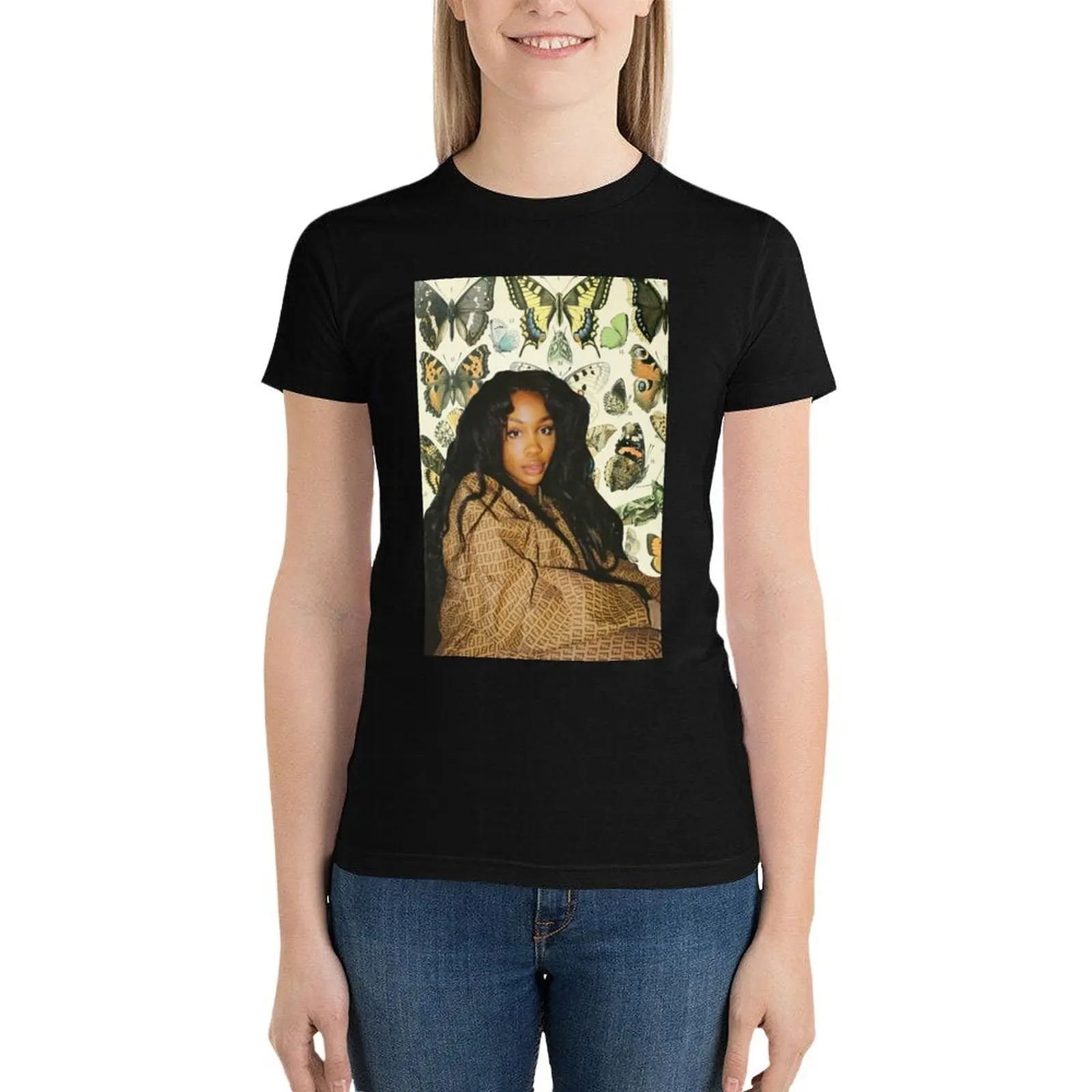 

my girl sza T-Shirt funny korean fashion designer clothes Women luxury