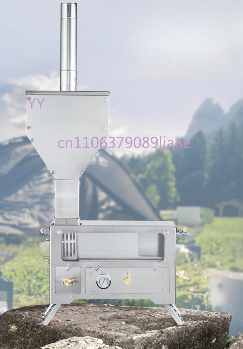 

Портативная уличная печь на дровах и пеллетах из нержавеющей стали, многофункциональная печь для приготовления пищи