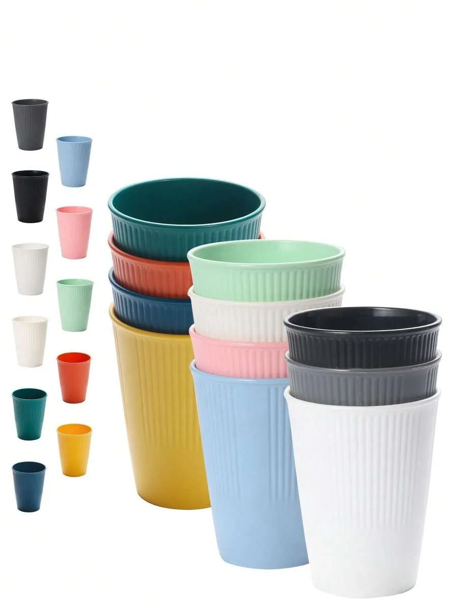 4/11pcs Reusable plastic cup, PP material, multi-color, suitable for camping picnic kitchen and, microwave and dishwasher safe