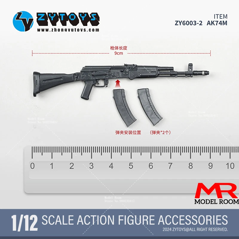 ZYTOYS ZY6003 1/12 Scale Gun Weapon Set ABS AK74M SVDS SVD RPG-7 FIM-92 Model Accessories Fit 6'' Soldier Action Figure Body