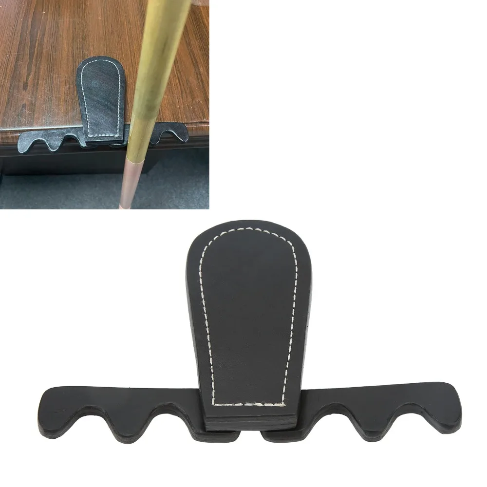 Billiard Accessories Portable Billiard Cue Rack 4 Holes Foldable Snooker Stick Holder Leather Pool Cue Holder Snooker Table
