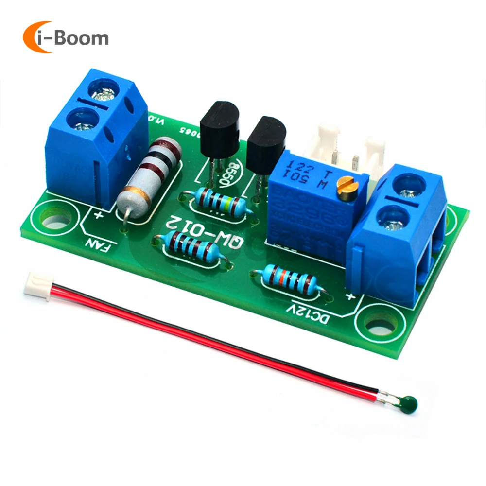 DC 12V sterownik wentylatora moduł kontroli temperatury zestaw regulator prędkości silnika z sonda czujnika temperatury