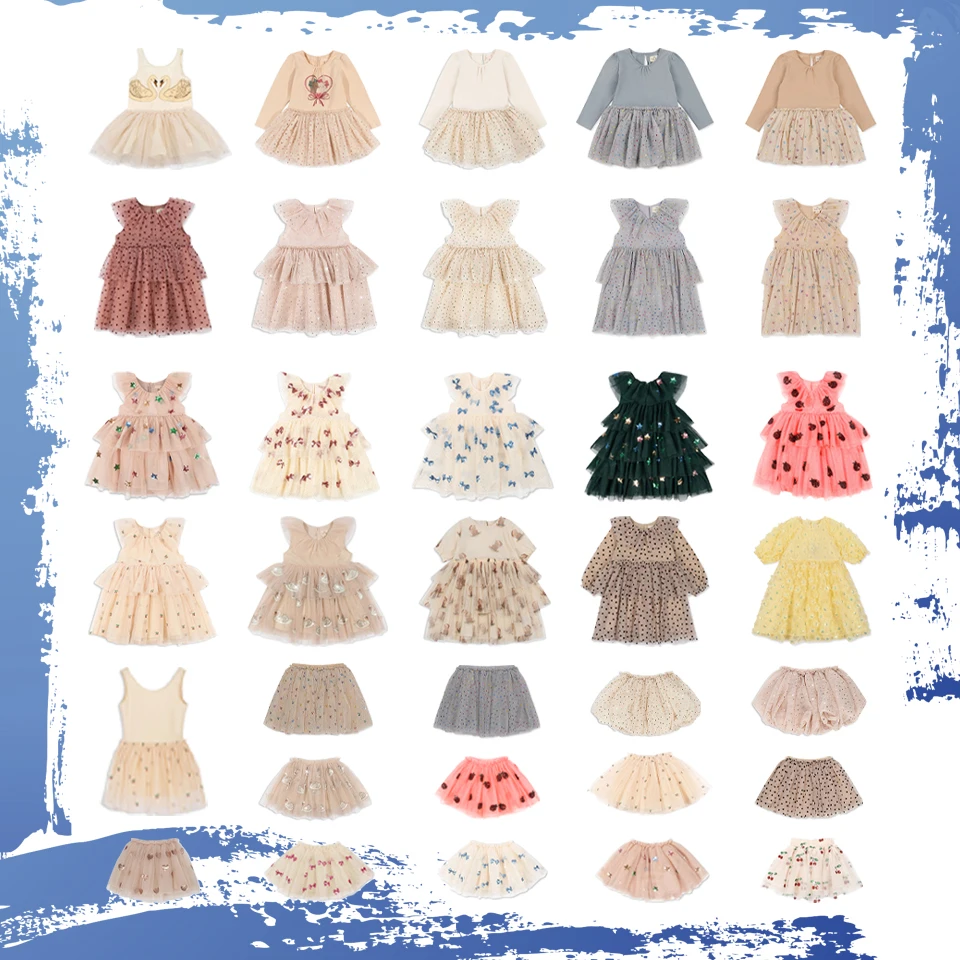 

KS Mesh Dress Children Sequin Dresses Costume For Children Dresses Cute Skirt Children Voile Princess Dress Carnival Party Dress